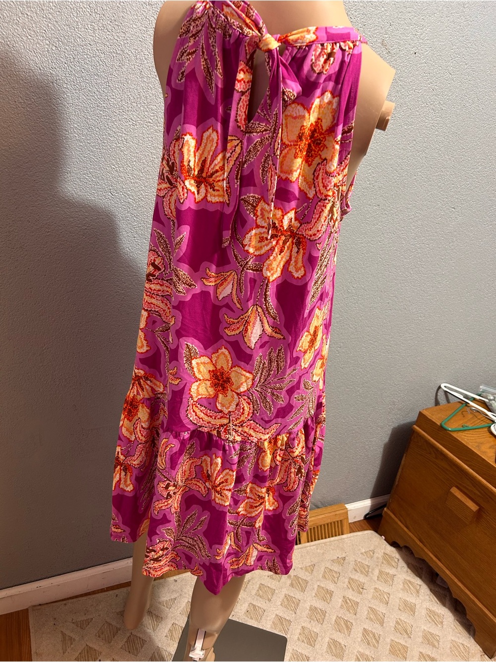 NWOT Loft Mosiac mini halter swing dress size medium - Picture 7 of 11